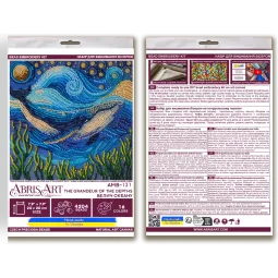 Mid-sized bead embroidery kit "The grandeur of the depths" 20x20 cm AAMB-131