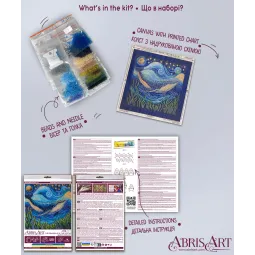 Mid-sized bead embroidery kit "The grandeur of the depths" 20x20 cm AAMB-131