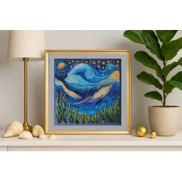 Mid-sized bead embroidery kit "The grandeur of the depths" 20x20 cm AAMB-131