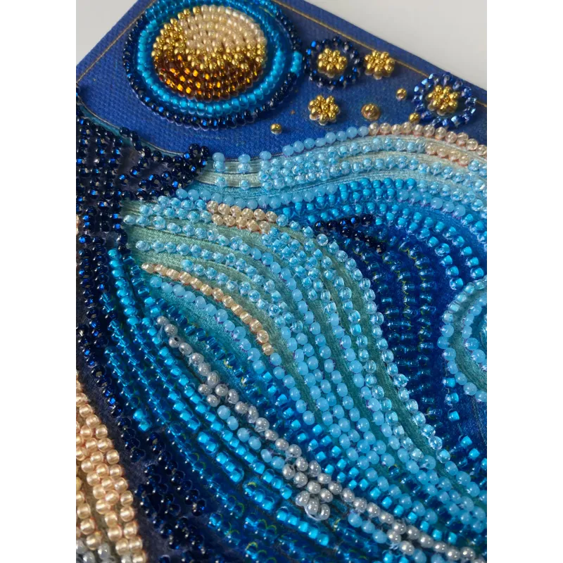 Mid-sized bead embroidery kit "The grandeur of the depths" 20x20 cm AAMB-131