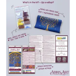 Main Bead Embroidery Kit "Radiance of Life" 23x35 cm AAB-961
