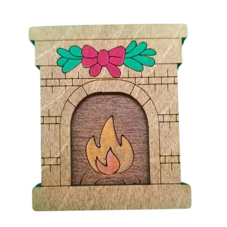 Wooden needle case. Fireplace. KF056/125