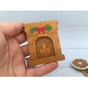 Wooden needle case. Fireplace. KF056/125