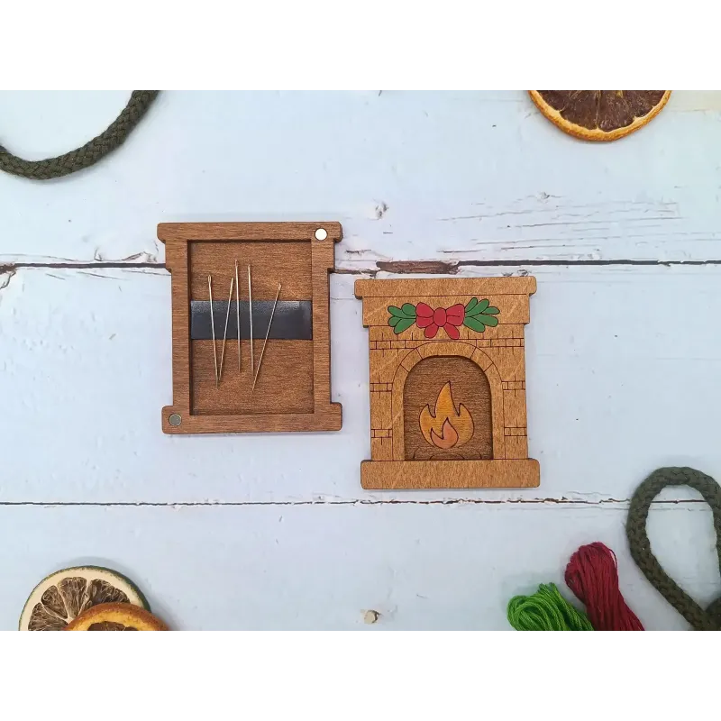 Wooden needle case. Fireplace. KF056/125