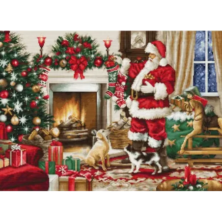 Cross stitch kit Santa Interior 46x33cm SBU5100
