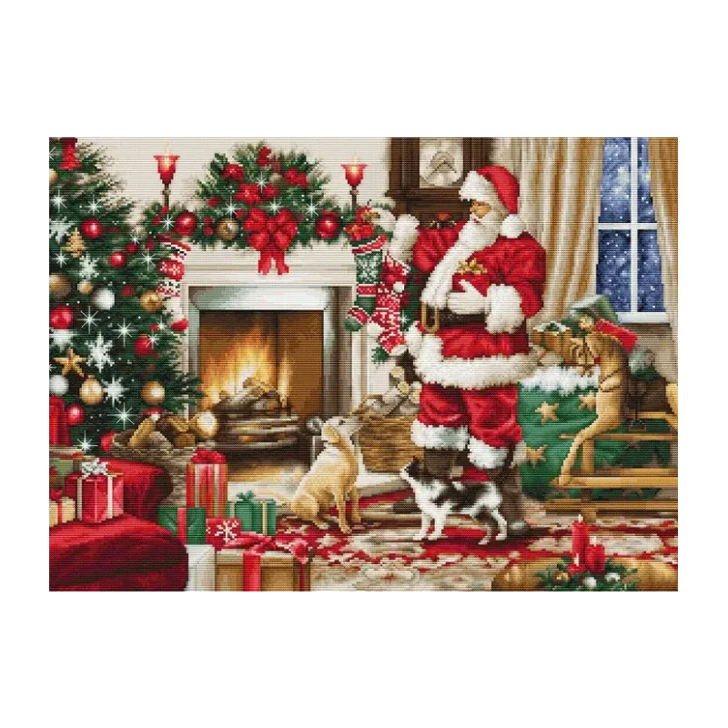 Cross stitch kit Santa Interior 46x33cm SBU5100