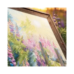 Siuvinėjimo kryželiu rinkinys "Lupinų vasara" 24x24 cm RTOM1067