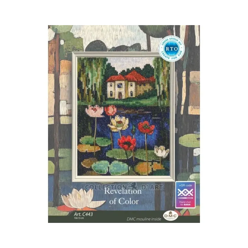 Cross-stitch kit "Revelation of Color" 10x13 cm RTOC443
