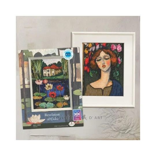 Kit de point de croix "Révélation de couleur" 10x13 cm RTOC443