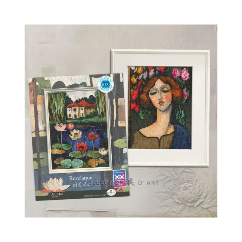 Kryželiu siuvinėjimo rinkinys "Spalvų apreiškimas" 10x13 cm RTOC443