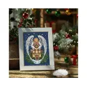 Kit de point de croix compté "Ange de Noël" 17x21 cm CDABC8140