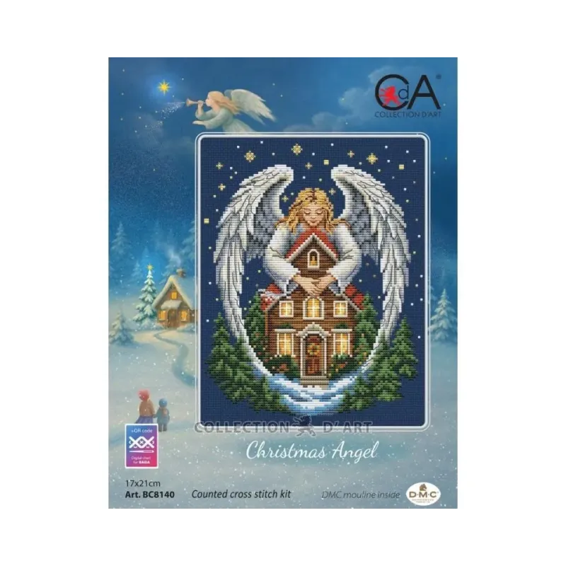 Gezählter Kreuzstichpackung "Weihnachtsengel" 17x21 cm CDABC8140