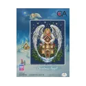 Kit de point de croix compté "Ange de Noël" 17x21 cm CDABC8140