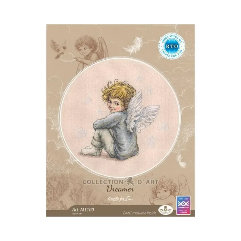 Cross-stitch kit "Dreamer" 18x17 cm RTOM1100