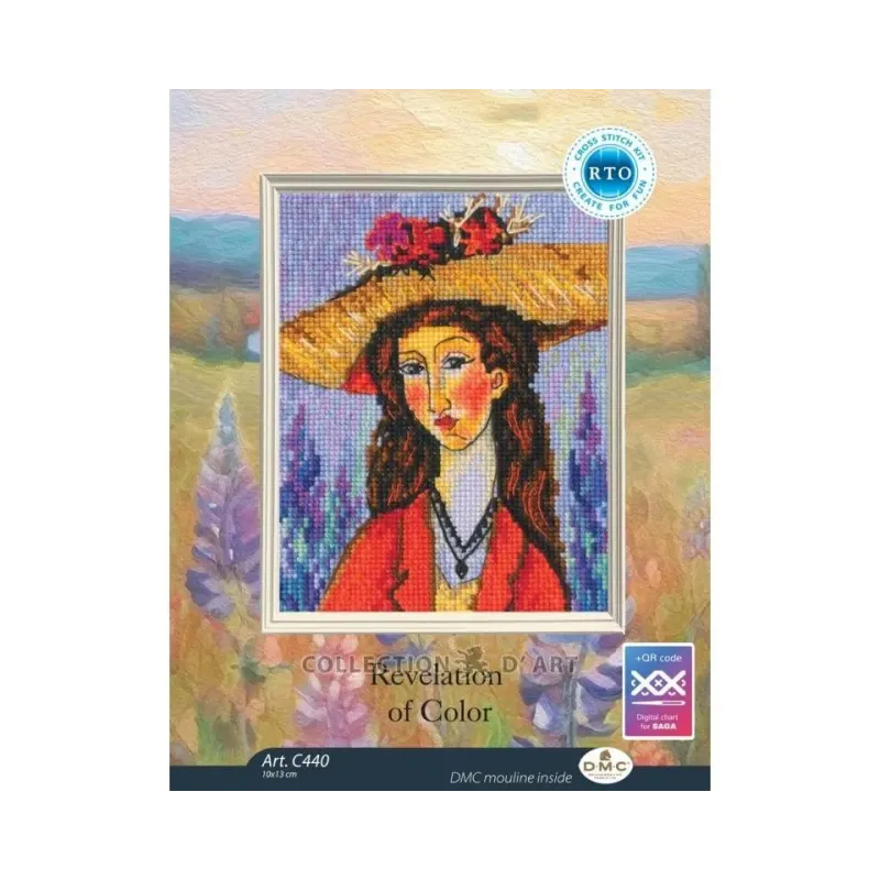 Cross-stitch kit "Revelation of Color" 10x13 cm RTOC440