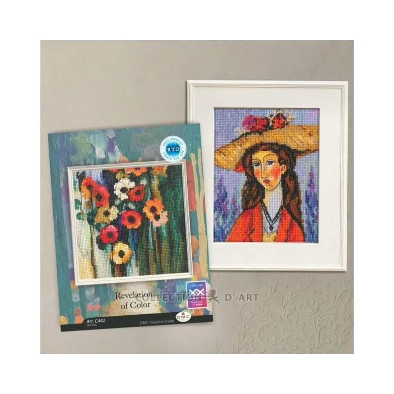 Kryželiu siuvinėjimo rinkinys "Spalvos apreiškimas" 10x13 cm RTOC440