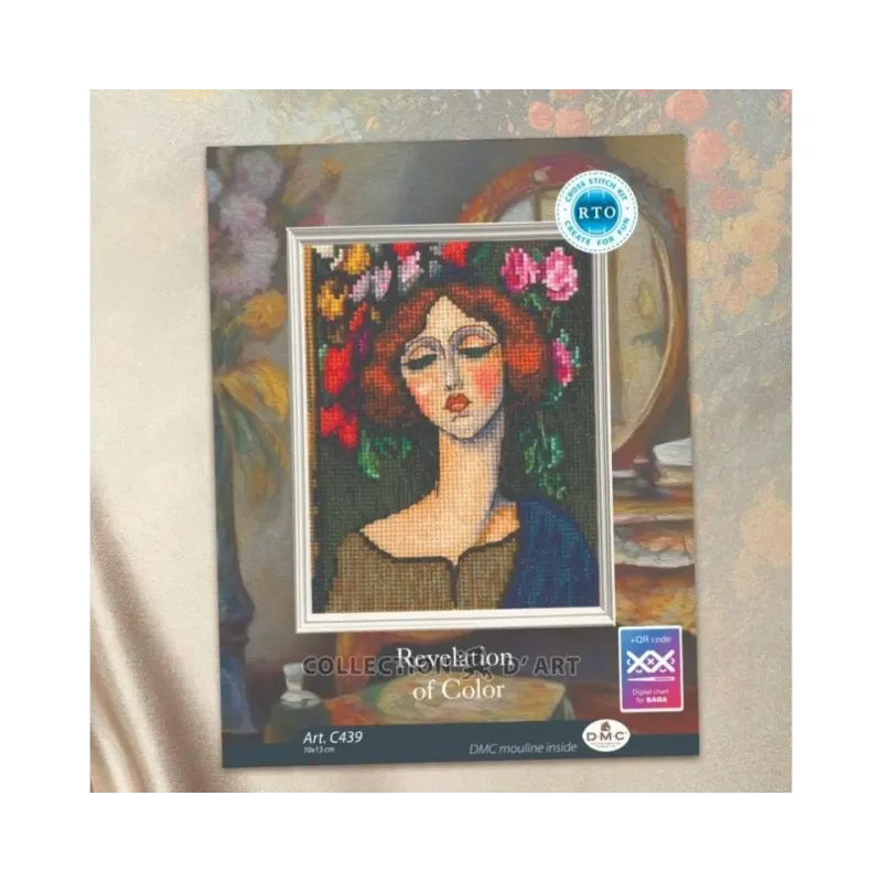 Cross-stitch kit "Revelation of Color" 10x13 cm RTOC439