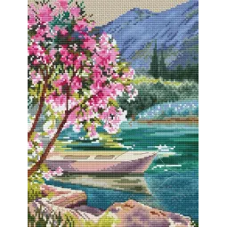 Zählkreuzstich-Set "Morgen in Rosa" CDABC8139