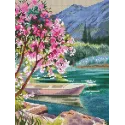 Counted cross stitch kit "Morning in Pink" CDABC8139