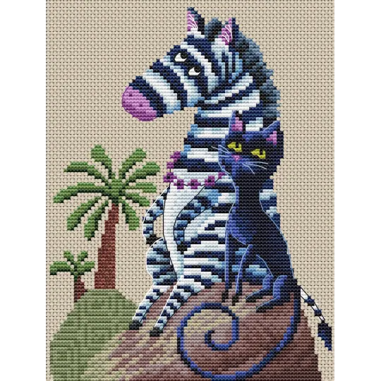 Counted cross stitch kit "Black and White" CDABC8138