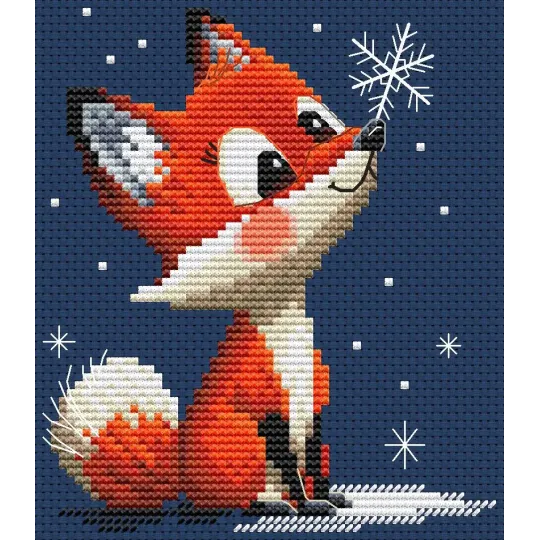 Kit de point de croix compté "Delicate Snowlight" CDABC8127