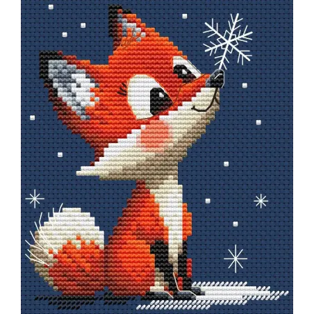 Kit de point de croix compté "Delicate Snowlight" CDABC8127