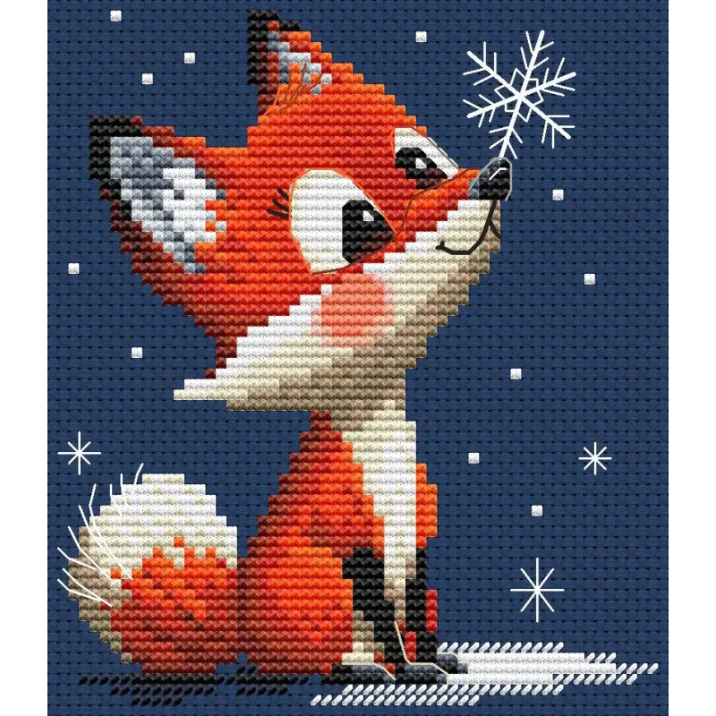 Kit de point de croix compté "Delicate Snowlight" CDABC8127