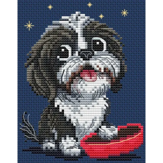 Kit de point de croix compté "Gentil Toutou !" CDABC8121