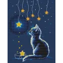 Kit de point de croix compté "Kitten and Starry Milk" CDABC8115