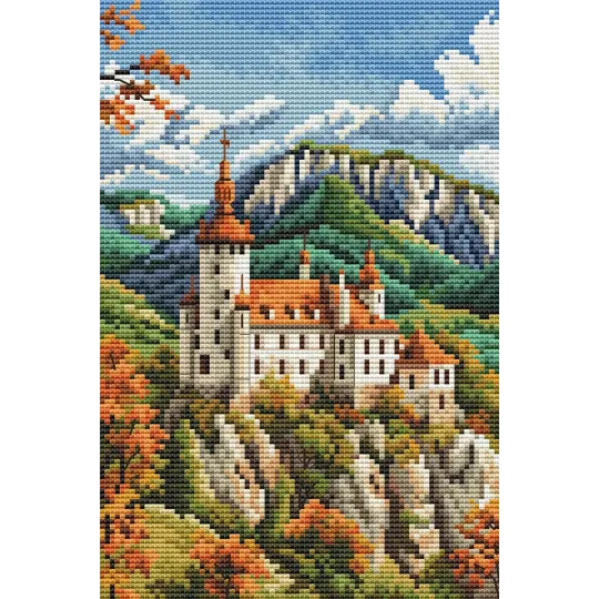 Zählkreuzstich-Set "Burg in den Bergen" CDABC8109