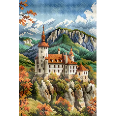 Zählkreuzstich-Set "Burg in den Bergen" CDABC8109