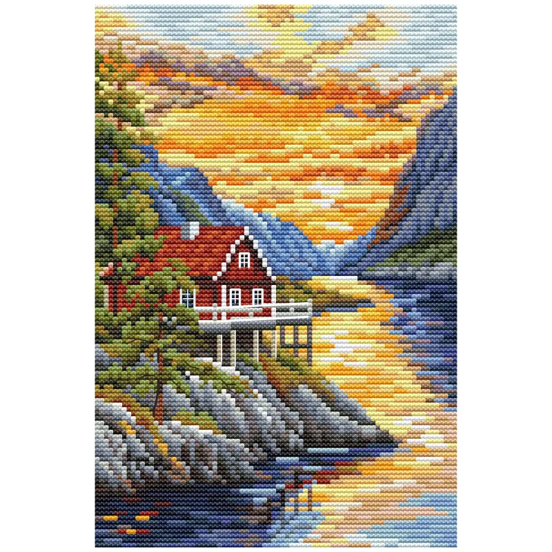 Zählkreuzstich-Set "Lakeside Cottage" CDABC8103