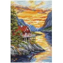 Skaičiuojamas kryželiu siuvinėjimo rinkinys "Lakeside Cottage" CDABC8103