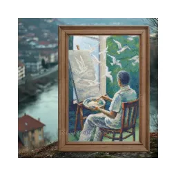 Kryželiu siuvinėjimo rinkiniai "Svajonių drobė" 20x30,5 RTOM1101