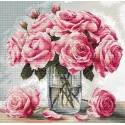 Cross stitch kit "Vase of Roses" 31.59 x 30.80 cm AVA-P090