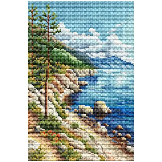 Zählkreuzstich-Set "Abstieg zum Azure Lake" CDABC8105