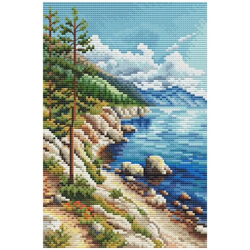 Zählkreuzstich-Set "Abstieg zum Azure Lake" CDABC8105