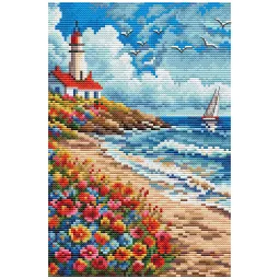 Counted cross stitch kit "Blooming Shore" CDABC8102