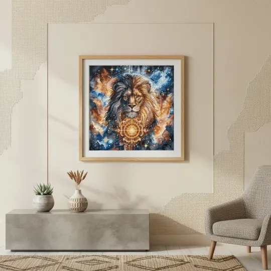 Cross stitch kit "Celestial Lion" 31.75 x 31.75 cm AVA-P194
