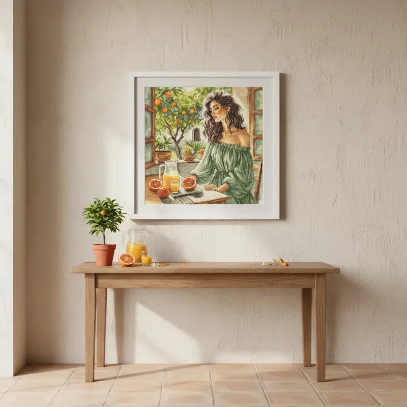 Cross stitch kit "Window to the Garden" 31.75 x 31.75 cm AVA-P191