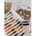 Cross stitch kit "The Worrior and the Wolf" 31.75 x 31.75 cm AVA-P076