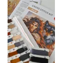 Kreuzstich-Set "Der Krieger und der Wolf" 31,75 x 31,75 cm AVA-P076