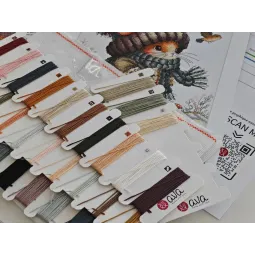 Kit de point de croix "Souris conte de fées d'automne" 20.80 x 19.84 cm AVA-P012