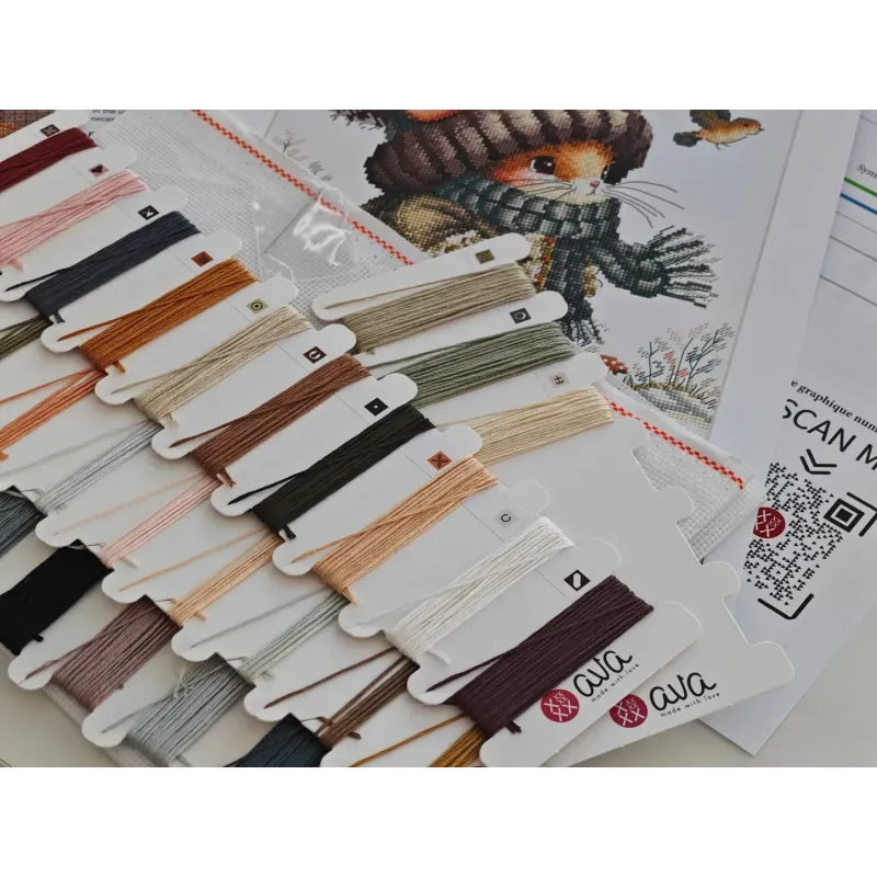 Kreuzstich-Set "Herbstmärchenmaus" 20,80 x 19,84 cm AVA-P012