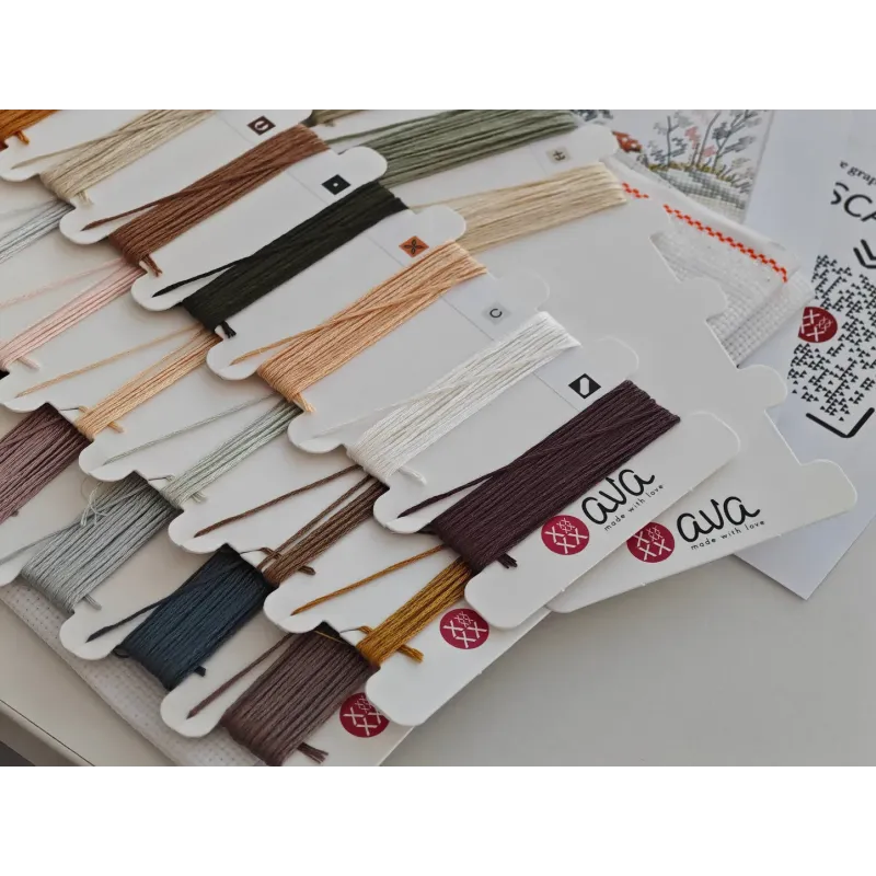 Kit de point de croix "Souris conte de fées d'automne" 20.80 x 19.84 cm AVA-P012