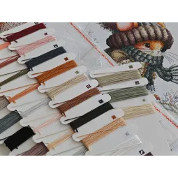 Kreuzstich-Set "Herbstmärchenmaus" 20,80 x 19,84 cm AVA-P012