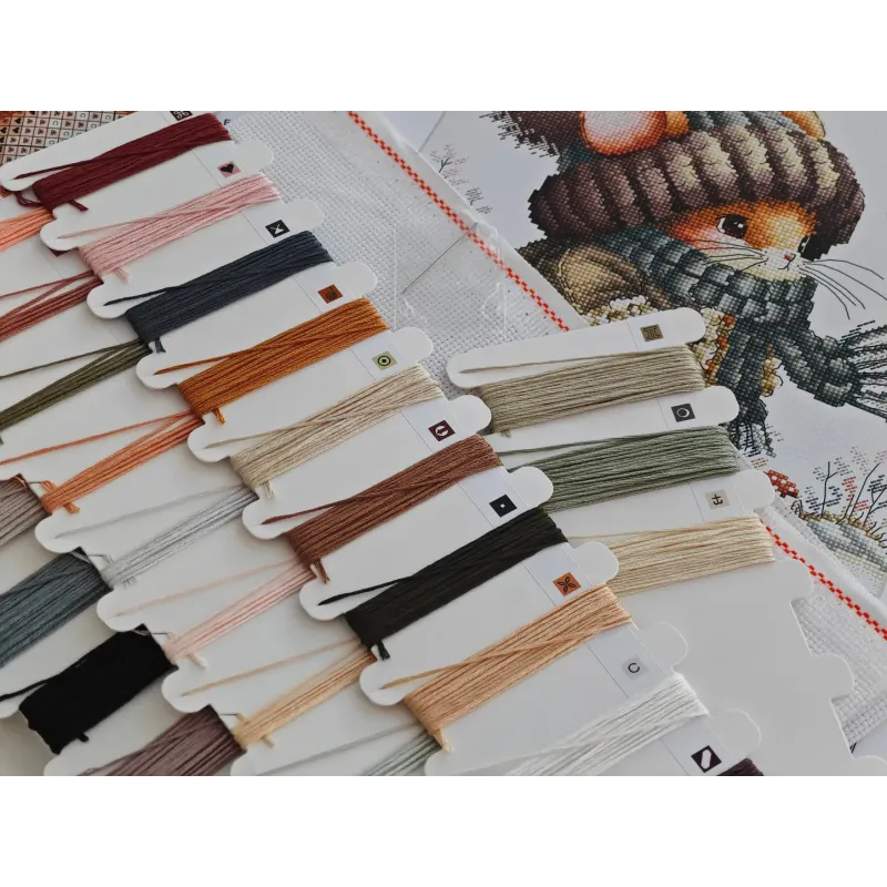 Kreuzstich-Set "Herbstmärchenmaus" 20,80 x 19,84 cm AVA-P012