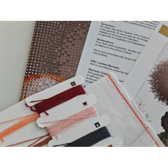 Kreuzstich-Set "Herbstmärchenmaus" 20,80 x 19,84 cm AVA-P012