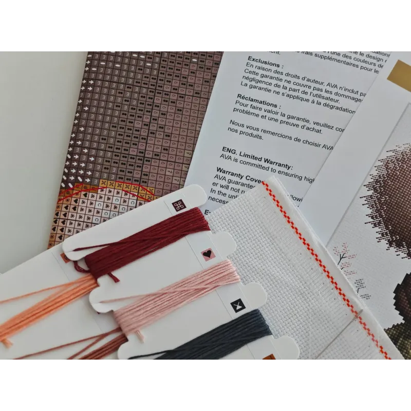 Kryželiu siuvinėto rinkinys „Rudens pasakos pelė“ 20,80 x 19,84 cm AVA-P012