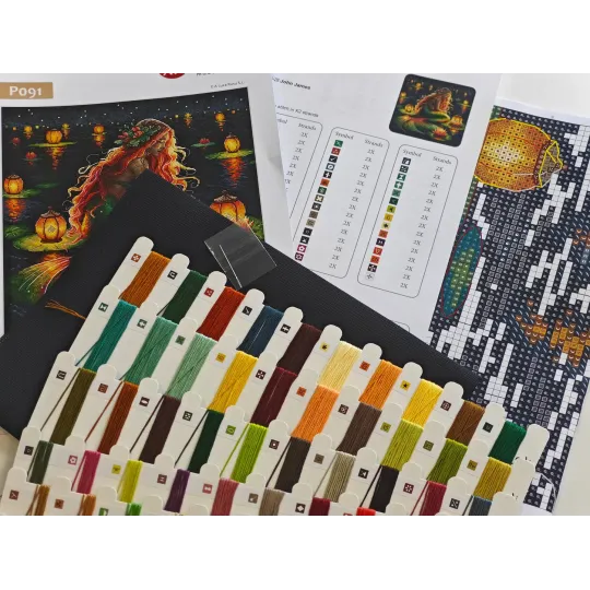 Kreuzstich-Set „Das Heiligtum der Meerjungfrau“ 28,57x28,57 cm AVA-P091